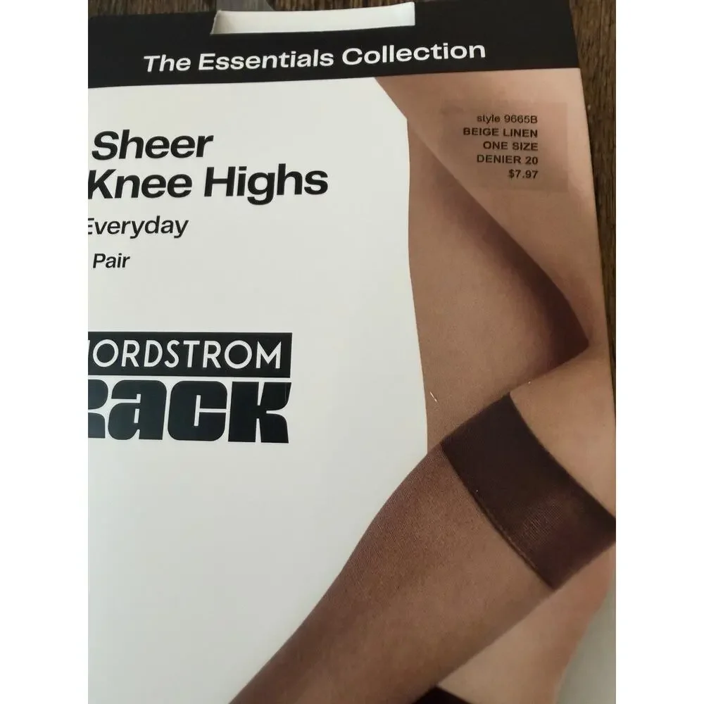 Nordstrom Rack Assorted Colors Sheer Knee Highs 8 Pairs NIB NEW